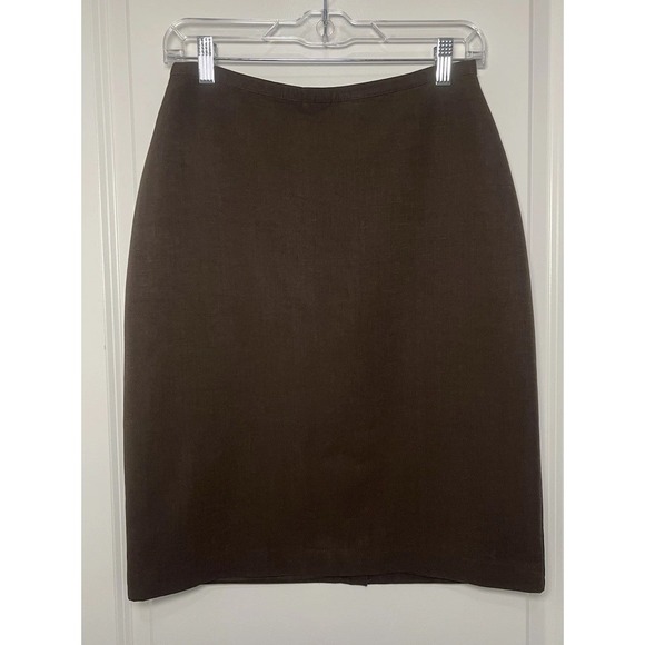 Conrad C Collection Dresses & Skirts - Minimalistic‎ Conrad~C Brown Linen Blend Women's Pencil Skirt 4 Classic Timeless